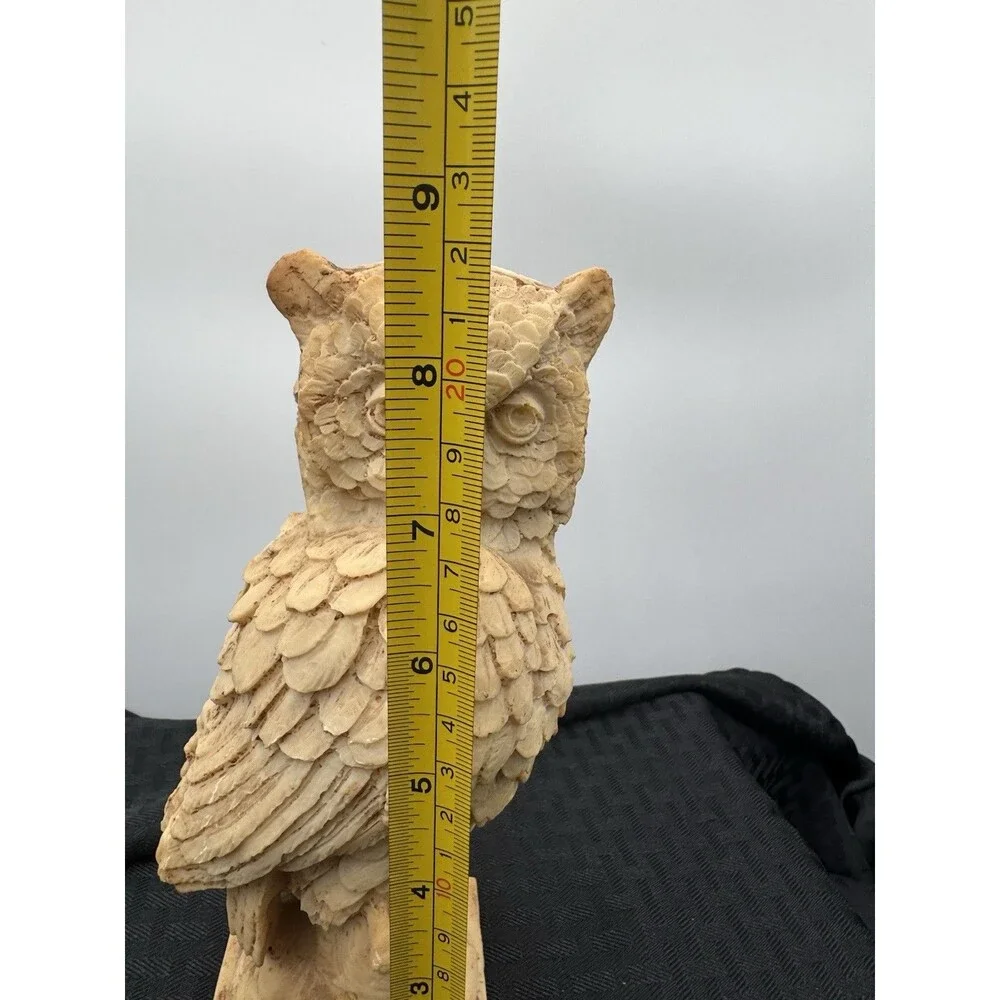 Vintage Resin Carved Owl